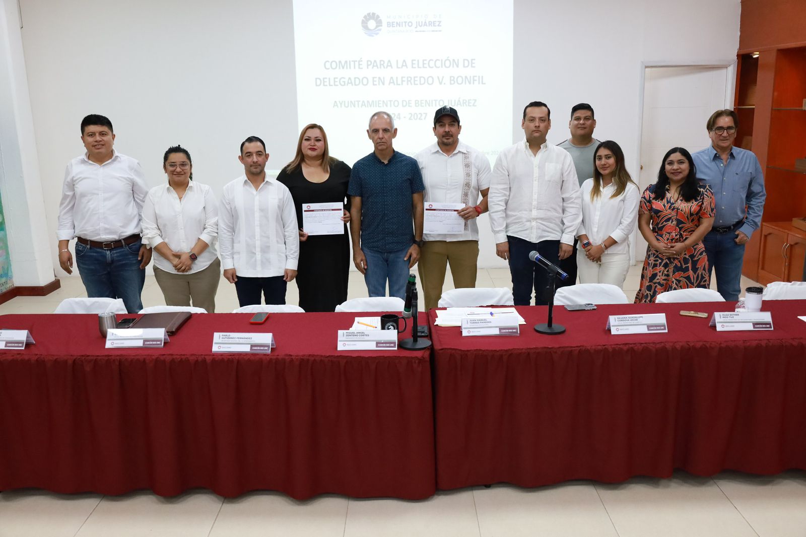 Reciben constancias candidatos a Delegados por Alfredo V. Bonfil