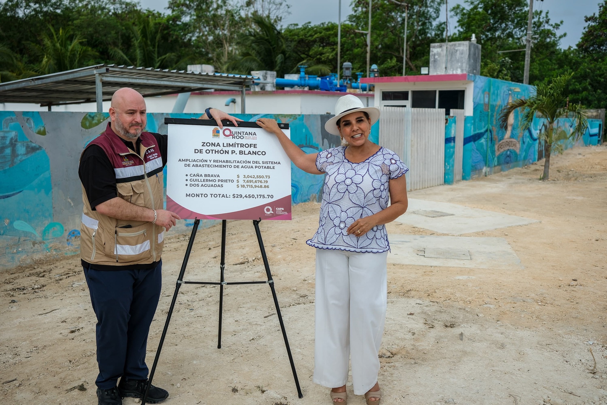 Justicia social para habitantes de la zona limítrofe: tendrán rehabilitado sistema de agua potable, anuncia Mara Lezama