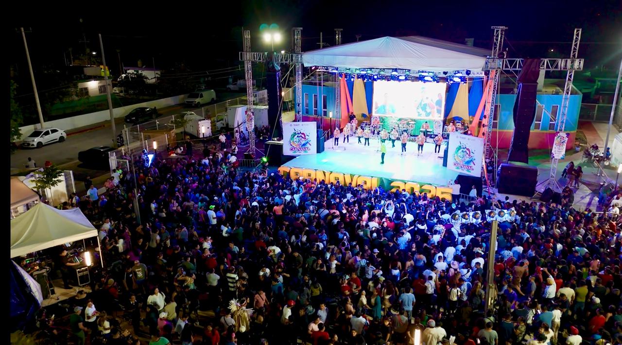 Exitoso cierre del Carnaval Isla Mujeres en Zona Continental con la cumbia de Paleto