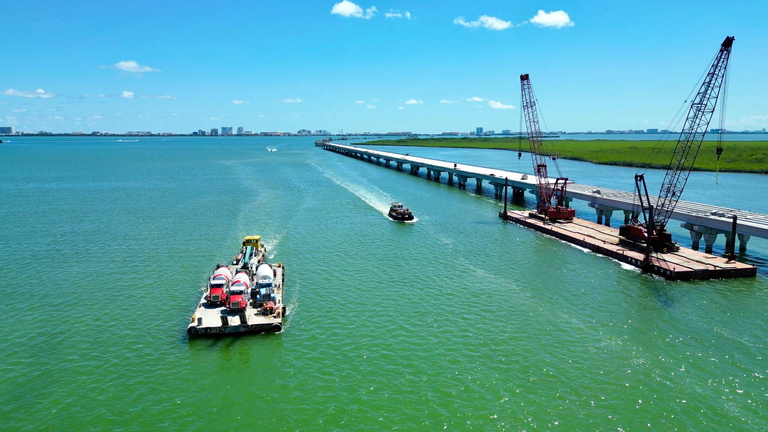 Anuncia Mara Lezama 74.60% de avance físico en el puente vehicular Nichupté