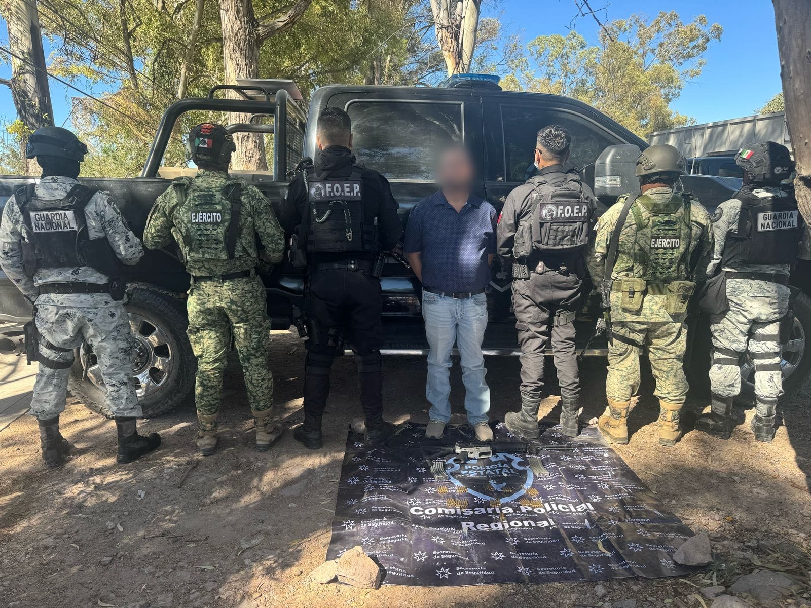 Capturado con rifle de asalto en Teocaltiche