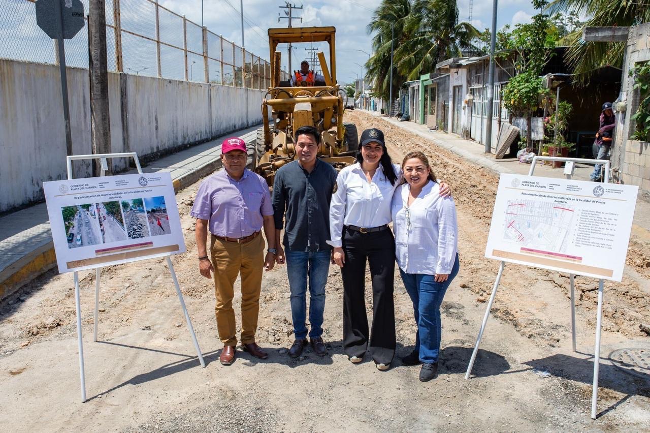 Puerto Aventuras recibe la inversión más grande en pavimentación de su historia, gracias al gobierno de Estefanía Mercado