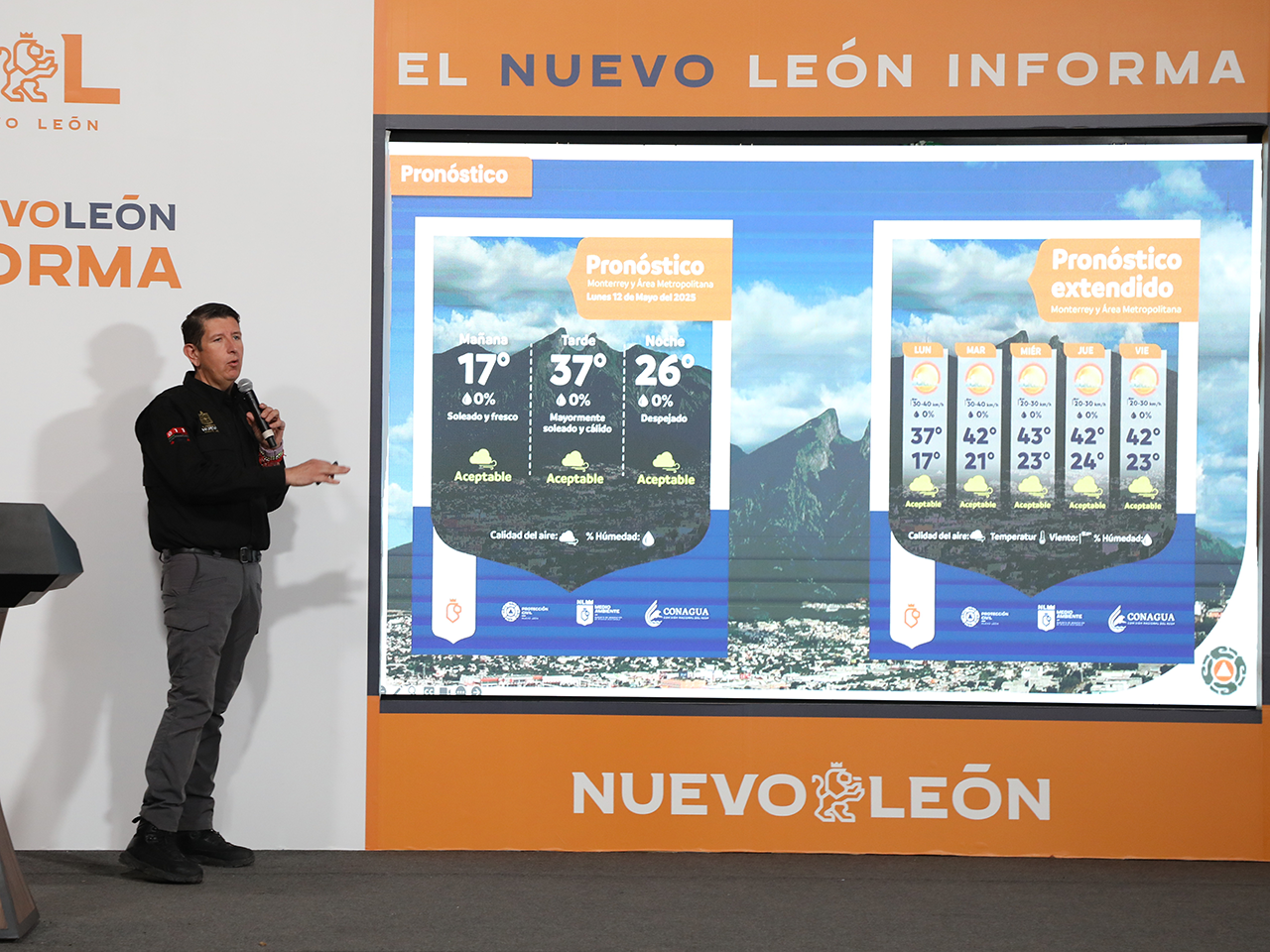 Protección Civil en alerta por calor extremo y sismo en Nuevo León
