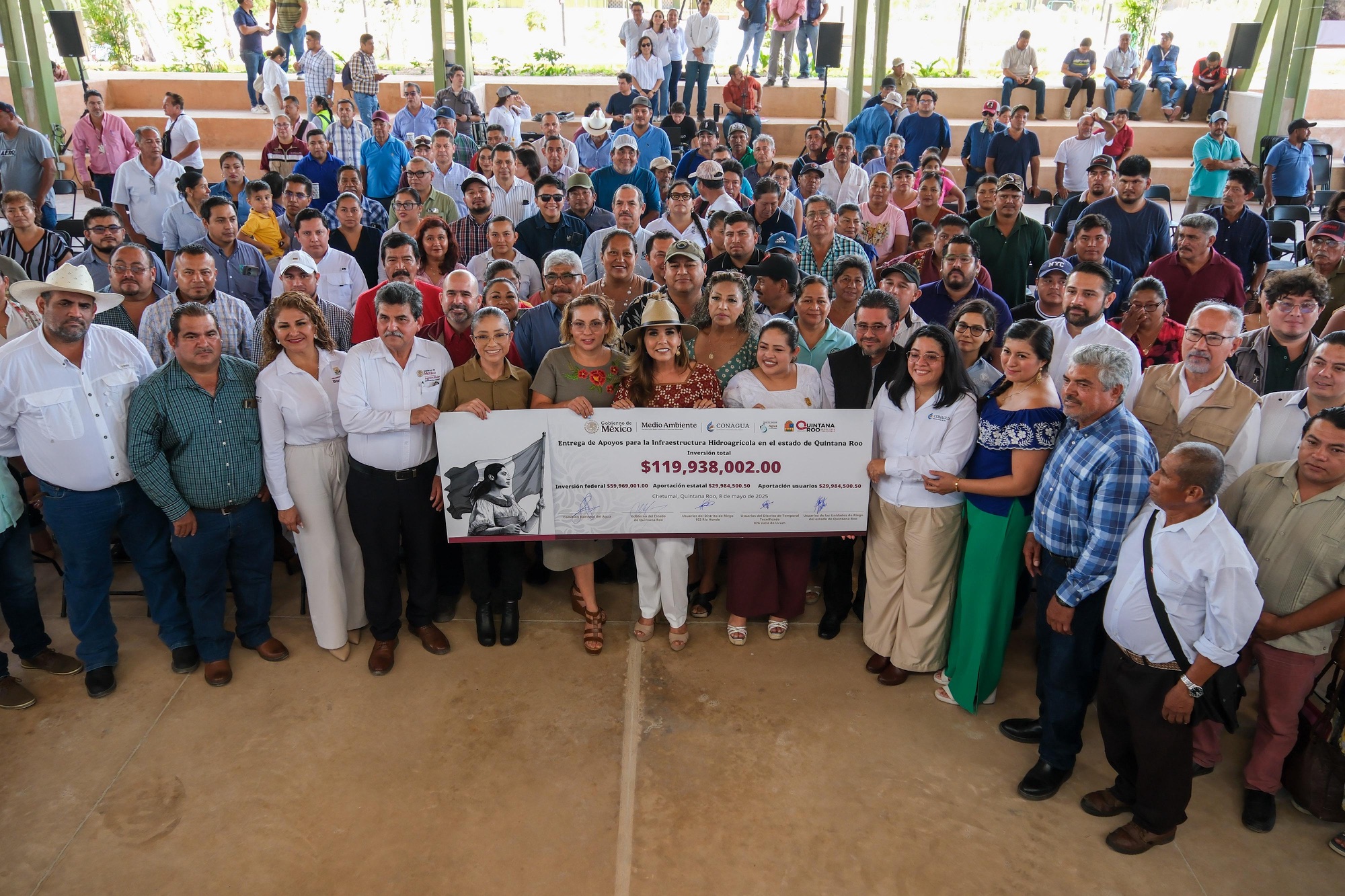 Se canalizan más de 119 millones de pesos para fortalecer la infraestructura hidroagrícola en Quintana Roo: Mara Lezama