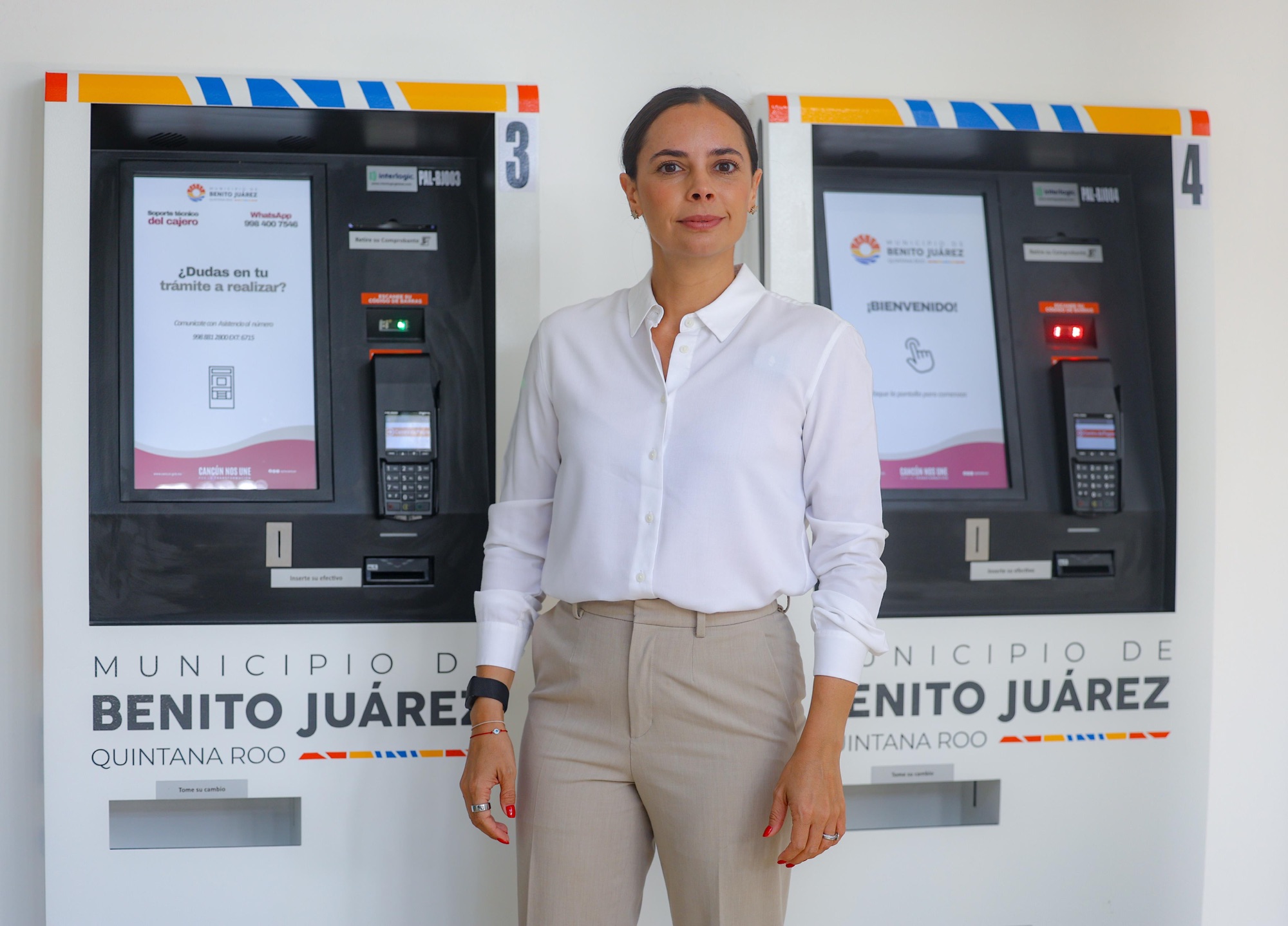 Presenta Ana Paty Peralta cajeros inteligentes de cobro de impuestos en Cancún