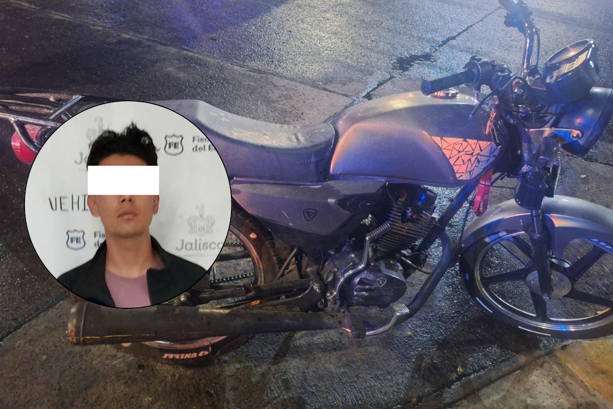 Detienen a sujeto en motocicleta con reporte de robo
