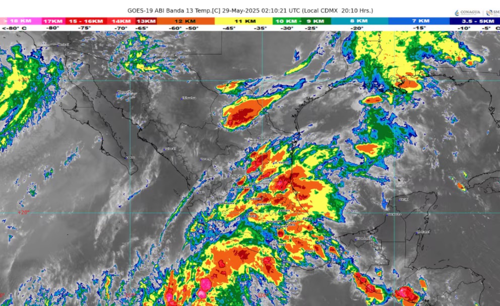 Trayectoria de la Tormenta Tropical Alvin